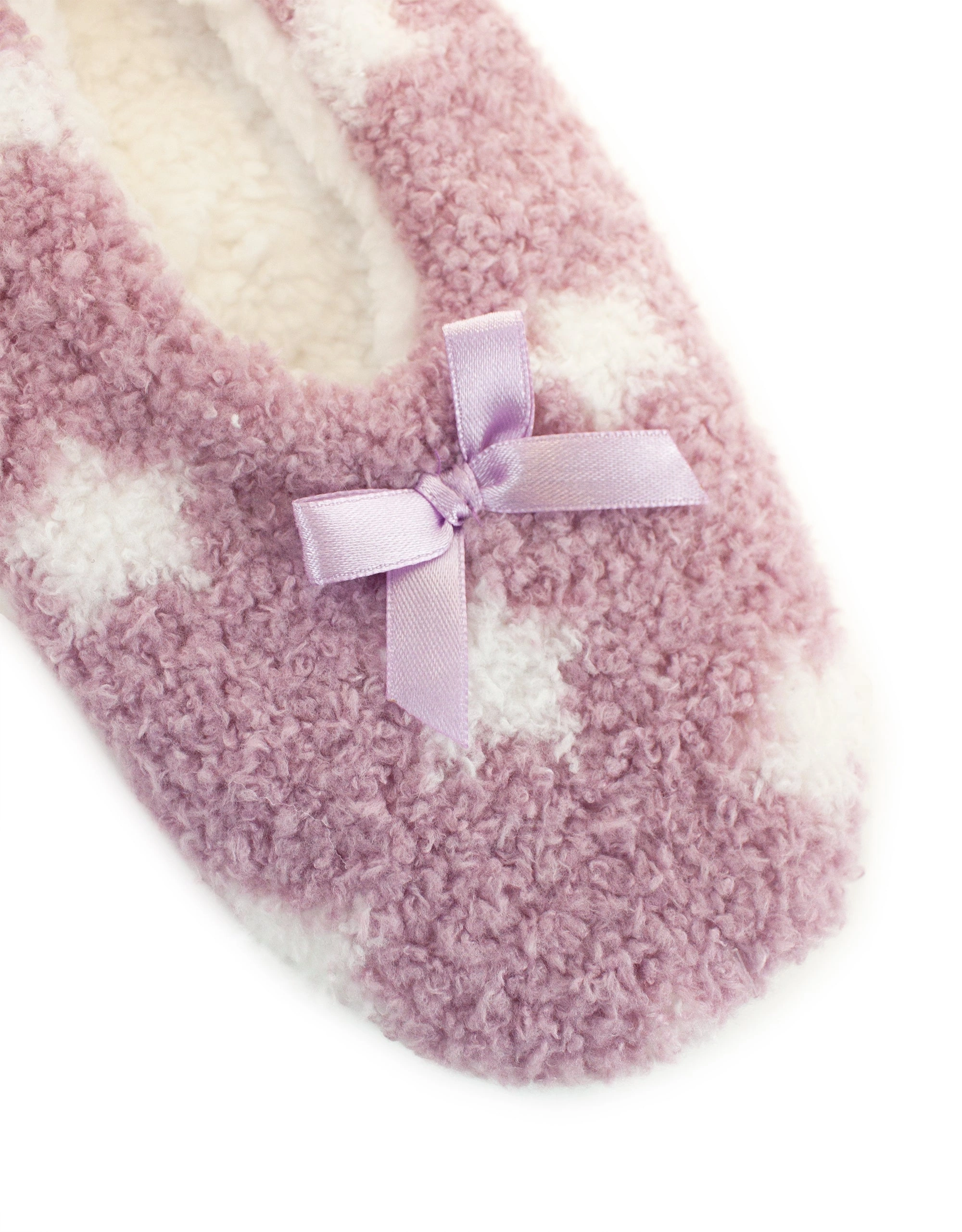 Velvet Mauve Sherpa Slippers: Cozy Nights, Dreamy Comfort.